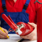 Fire,Safety,Equipment,Maintenance,-,Service,Engineer,Checking,Extinguisher,Condition
